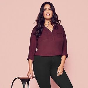 NWT Torrid Harper Georgette Pullover Blouse